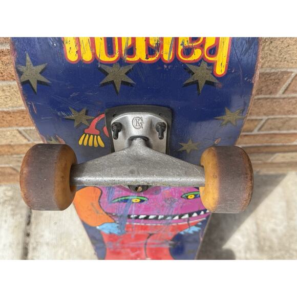 1996 Flip Geoff Rowley Skateboard Deck Blue Meanie Andy Scott Wheels Grind King - Picture 6 of 13